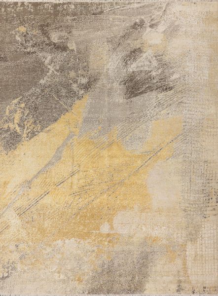 Индийский ковер из шерсти, шёлка и хлопка «HOLLYWOOD ART» CE9296A-CHARCOAL-YELLOW 278 x 365 см