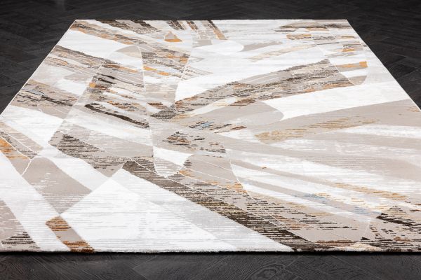 Турецкий ковер из полиэстера и полипропилена «EFES» I391A-WHT-LBLU 120 x 180 см