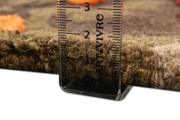 Индийский ковер из шерсти и эвкалиптового шёлка «VELVET MIRAGE» HAATHI BAGAAN(Round) 250 x 250 см