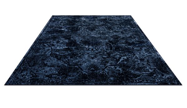 Турецкий ковер из полиэстера «JULIA» 43239A-BLUE-NAVY 80 x 150 см
