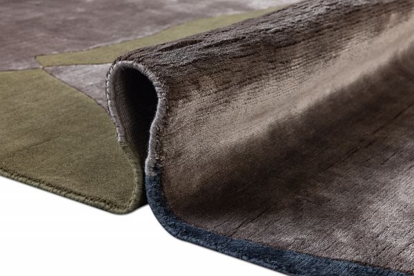 Индийский ковер из эвкалиптового шёлка, шерсти и шёлка «TECTONIC» D5-C3 170 x 240 см