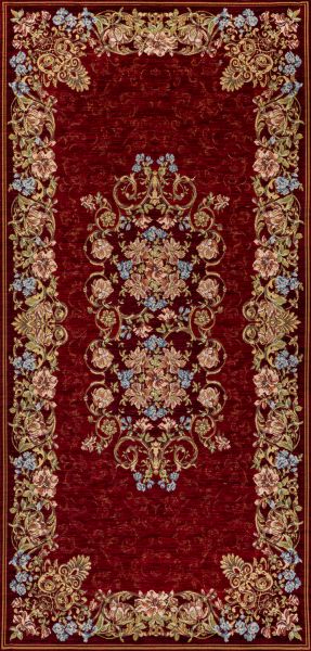 Бельгийский ковер из вискозы, акрила и хлопка «ELEGANT TAPESTRY» DORIS-8320-RED 70 x 140 см