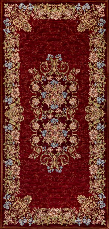 Бельгийский ковер из вискозы, акрила и хлопка «ELEGANT TAPESTRY» DORIS-8320-RED 70 x 140 см