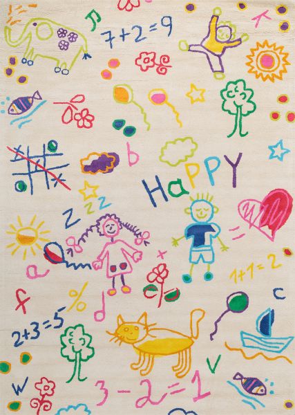 Индийский ковер из хлопка «HAPPY DAY» 5CR-02-IVR 140 x 200 см