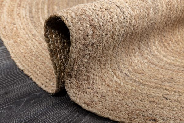 Индийский ковер из джута «JUTE» BEIGE(Round) 195 x 195 см