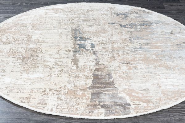Турецкий ковер из эвкалиптового шёлка и акрила «CHERUTTI» 1931-BGE(ROUND) 200 x 200 см