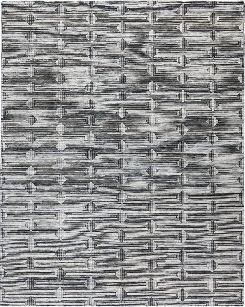 Индийский ковер из шёлка и шерсти «WEST HOLLYWOOD» M44-IVORY-BLACK 244 x 307 см Индийский ковер из шёлка и шерсти «WEST HOLLYWOOD» M44-IVORY-BLACK 244 x 307 см