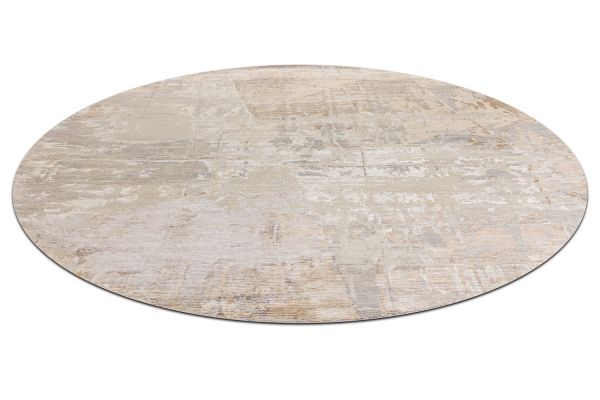 Индийский ковер из шерсти и арт-шёлка «STORM» BHRAT-39-CAMEL(Round) 250 x 250 см