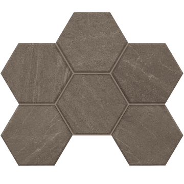 Керамогранитная плитка Мозаика GB03 Hexagon 25x28,5 непол.