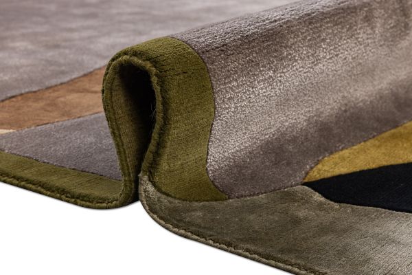 Индийский ковер из шерсти, шёлка и эвкалиптового шёлка «TECTONIC» D1-C4 172 x 239 см