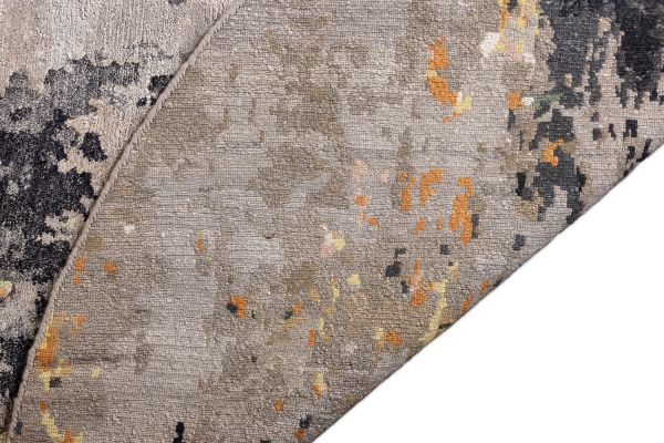 Индийский ковер из шерсти и арт-шёлка «STORM» FRX4-MULTI(Round) 177 x 177 см