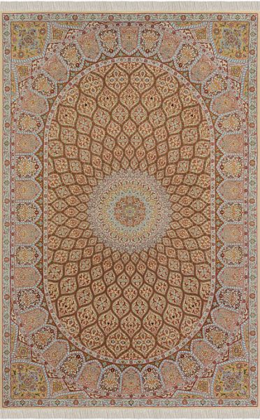 Иранский ковёр из шерсти и шёлка «TABRIZ 40» 9-088-IR