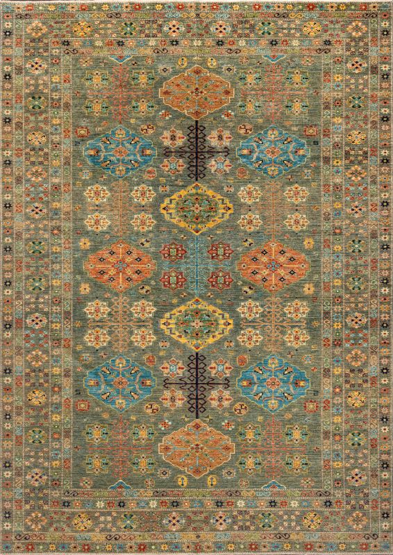 Пакистанский ковер из шерсти «KAZAK ROYAL» 231574-GRN-GRN 279 x 366 см Пакистанский ковер из шерсти «KAZAK ROYAL» 231574-GRN-GRN 279 x 366 см