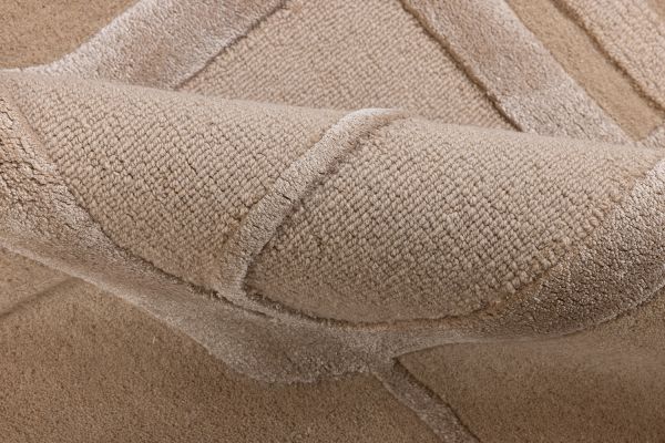 Индийский ковер из шерсти и эвкалиптового шёлка «VELVET MIRAGE» ARTE LIGHT TAUPE 200 x 300 см