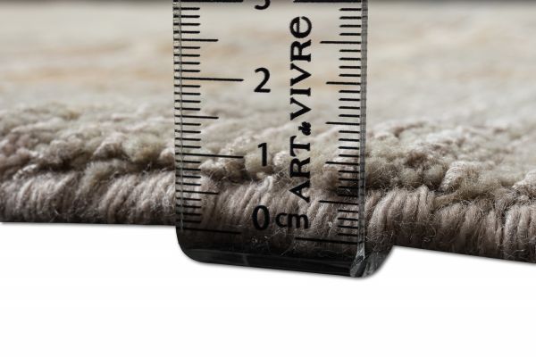 Индийский ковер из шерсти и арт-шёлка «STORM» BHRAT-39-CAMEL(Round) 250 x 250 см