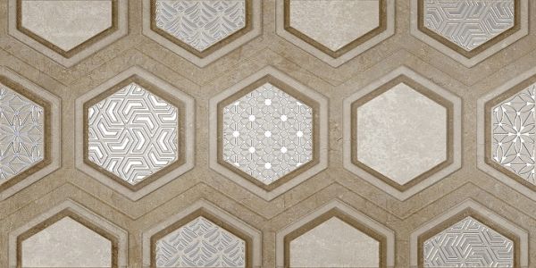 Рона Декор 250*500 бежевый (1*8) ВКЗ