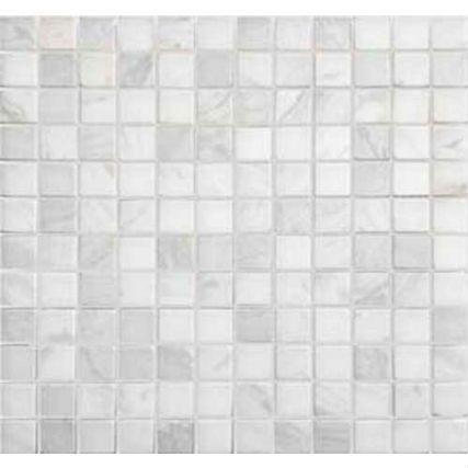 Мозаика Dolomiti Blanco 298x298x4 полированная белая