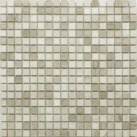 Мозаика Travertino Silver 305x305x4 матовая серая