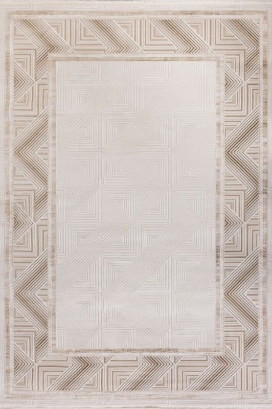 Турецкий ковер из полиэстера «ZENITH» 31416A-BRN-CRE 160 x 230 см Турецкий ковер из полиэстера «ZENITH» 31416A-BRN-CRE 160 x 230 см