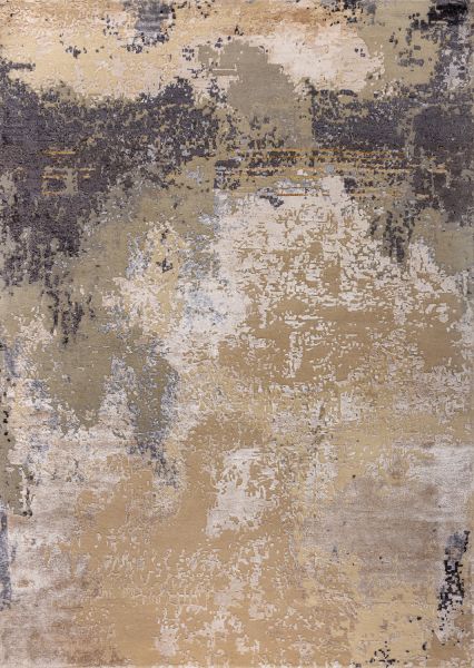 Индийский ковер из арт-шёлка и шерсти «SAN FRANCISCO» GOLD-LINES-1-BLACK 167 x 235 см Индийский ковер из арт-шёлка и шерсти «SAN FRANCISCO» GOLD-LINES-1-BLACK 167 x 235 см