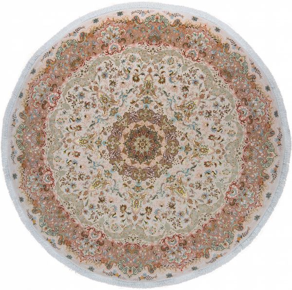 Иранский ковер из шерсти и шёлка «TABRIZ SHIRFAR» 13-13-IR(Round) 300 x 300 см