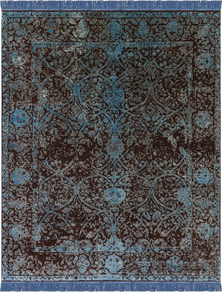 Индийский ковер из шерсти и шёлка «RUG STAR» RAJASTHAN №03-LBLU-NAT-BRN BG 250 x 300 см