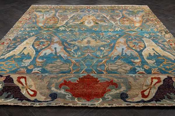Индийский ковёр из шерсти «ZIEGLER VINTAGE» AC228-BLU-MIX(246x306)