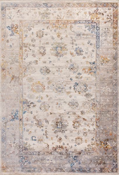 Турецкий ковер из полиэфирного шёлка «MYSTIC» 0861A-GREY-NAVY 120 x 180 см