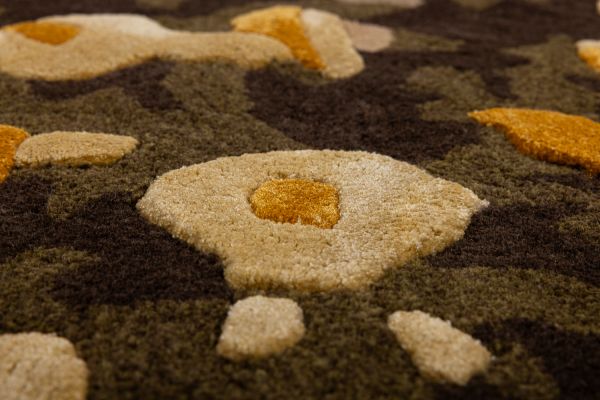 Индийский ковер из шерсти и эвкалиптового шёлка «VELVET MIRAGE» HAATHI BAGAAN(Round) 250 x 250 см