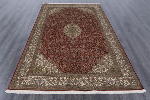 Индийский ковер из шёлка «KASHMIR SILK 24Х24» LC KASHAN RED  213 x 321 см