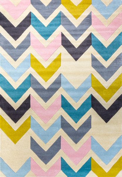 Индийский ковер из шерсти «REEF RUG» RF12-CHEVRON MULTI 120 x 170 см