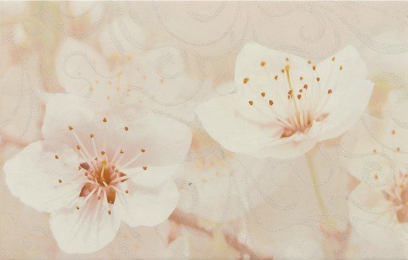 Сакура коричнев Декор 03 250*400 (1*13) 1сорт Шахтинская плитка