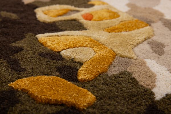 Индийский ковер из шерсти и эвкалиптового шёлка «VELVET MIRAGE» HAATHI BAGAAN(Round) 250 x 250 см