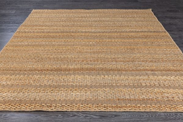 Индийский ковер из джута «JUTE MODERN» NATURAL-BLACK 135 x 195 см