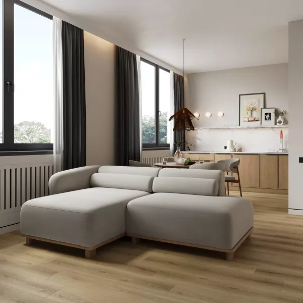 Каменно-пластиковый композит SPC FLOORWOOD QUANTUM 9567 Дуб Робертс 5мм/0,5мм на замках, на подложке, V4