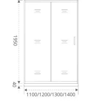 Antares WTW Душевое ограждение 1100x1950 WTW-110-C-CH BAS  BAS