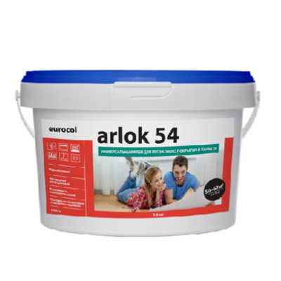 Клей для пробки и паркета EUROCOL ARLOK 54 на базе стирол-акриловой сополимерной дисперсии 1к 3кг
