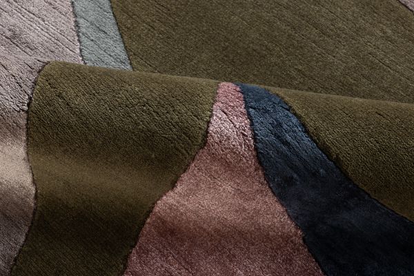 Индийский ковер из эвкалиптового шёлка, шерсти и шёлка «TECTONIC» D5-C3 170 x 240 см