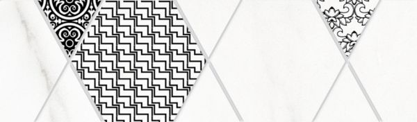 Каррарский мрамор Бордюр 76*250 гексагон (1*30) Ласселсбергер РАСПРОДАЖА