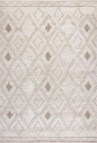 Турецкий ковер из полиэстера и полипропилена «MOROCCAN» 9616A-BN- BGE 80 x 150 см