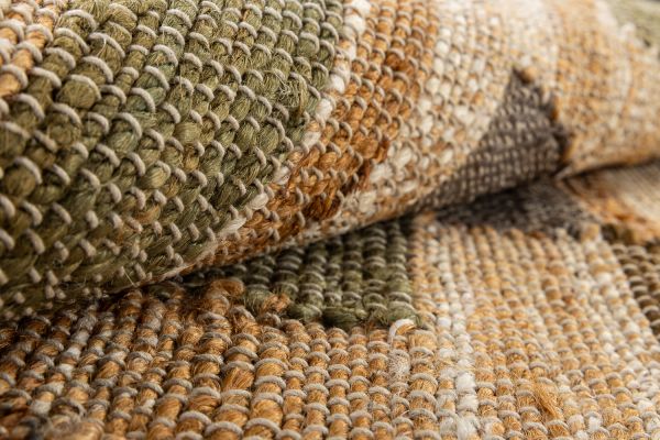 Индийский ковер из джута «JUTE» 1563-LT.BRN-N.WHITE-G.RUST 135 x 200 см