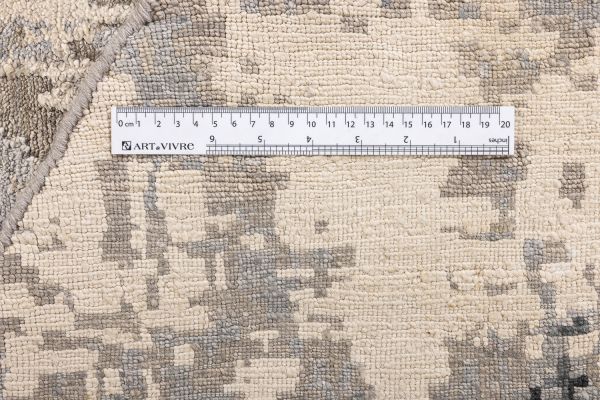 Индийский ковер из арт-шёлка «STORM» FR1221-SILVER-CHARCOAL(Round) 180 x 180 см Индийский ковер из арт-шёлка «STORM» FR1221-SILVER-CHARCOAL(Round) 180 x 180 см