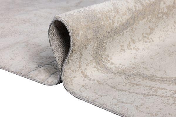 Турецкий ковер из полипропилена и полиэстера «MOON» 2577A-CREAM-L.GREY 80 x 150 см Турецкий ковер из полипропилена и полиэстера «MOON» 2577A-CREAM-L.GREY 80 x 150 см