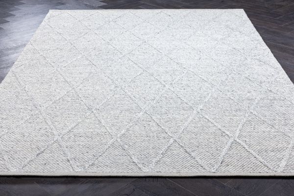 Индийский ковер из шерсти «COAST DIAMOND RUG» SILVER 120 x 170 см