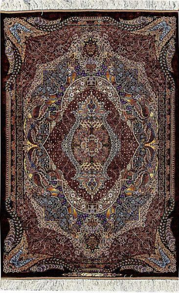 Иранский ковёр из шёлка «QOM» 14-269-IR