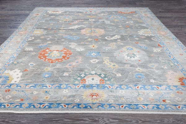 Индийский ковер из шерсти «OUSHAK GOLD» AHMD106-GREY-LGREY 363 x 446 см