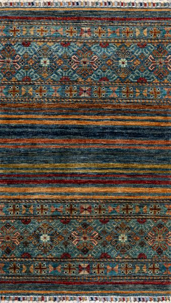 Пакистанский ковер из шерсти «SHAWL KANDI» MULTY-MULTY(79x129) 79 x 129 см