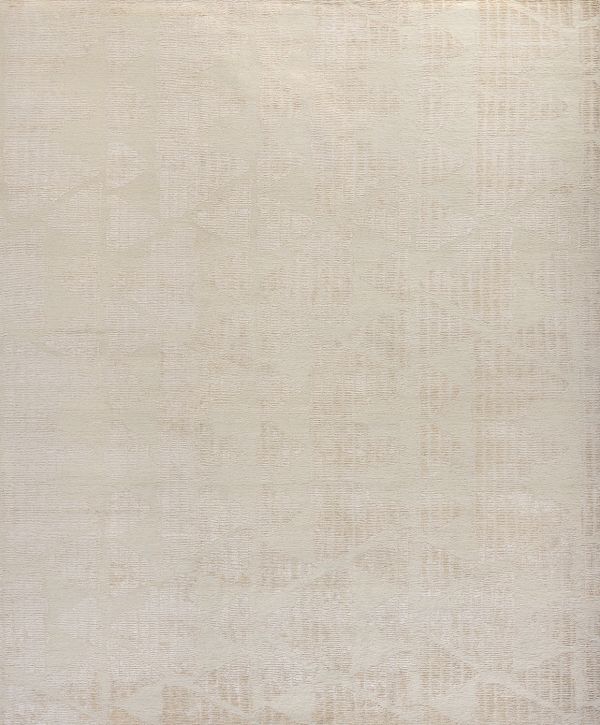 Индийский ковер из шёлка, шерсти и хлопка «BLANC DE BLANCS» KE3160-BEIGE 245 x 307 см