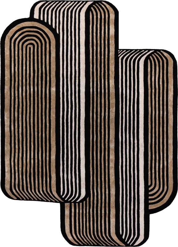 Индийский ковер из шерсти и эвкалиптового шёлка «VELVET MIRAGE» FOLDS SHADING 170 x 240 см