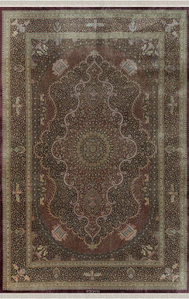 Иранский ковёр из шёлка «QOM» 10-514-IR